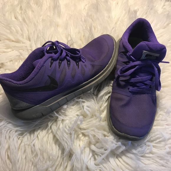 Nike free run 5.0 purple reflective running shoes - Picture 3 of 5